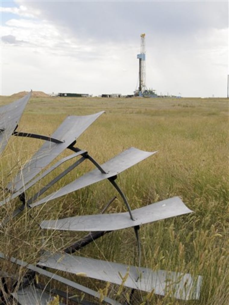 Rex Energy drills an oil well about 15 miles east of Cheyenne, Wyo. The well was the first drilled out of more than 100 the state has permitted in recent months.
